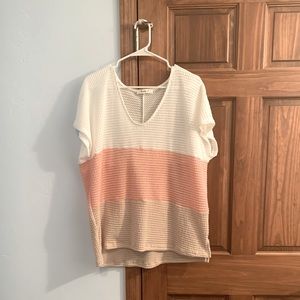 Color Block Waffle Knit Top